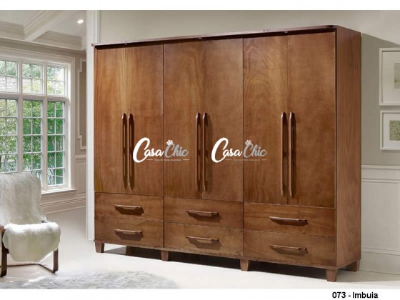 Guarda Roupa Armario Roupeiro Woods Artes Industriais Bylight 410 06 Portas 2.70 m COM FRETE GRATIS